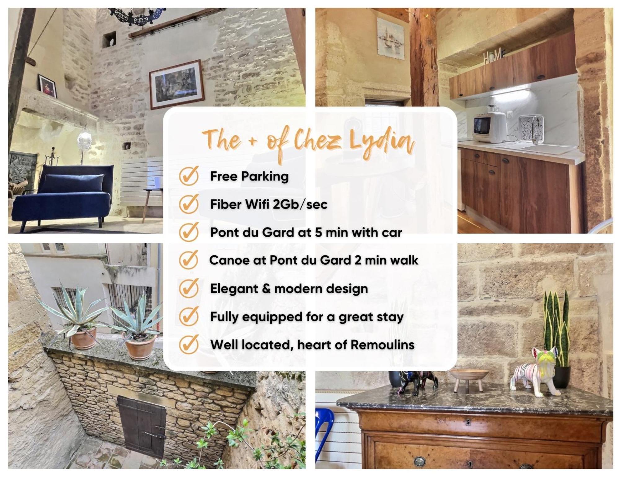 Chez Lydia - Loft Cosy, Depart Canoe A Pied, Proche Pont-Du-Gard Et Uzes Remoulins Exterior foto